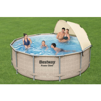 Basen stelażowy z Daszkiem Power Steel BESTWAY 396x107cm 13FT